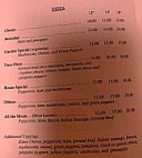 Ernestos Pizzeria menu