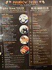 Rainbow Sushi Japanese All You Can Eat menu