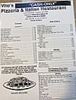 Vito's Pizzeria menu