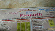 Hotel Panjurli Restaurant menu