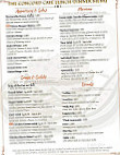 The Concord Cafe menu