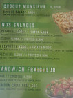 Friterie De L'agriculture menu