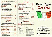Pizzeria Ristorante Ciao-Ciao menu