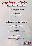 Eiscafé Bistrorante Rialto menu