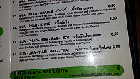 Thai Style menu