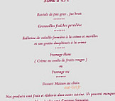 L'oie D'or menu