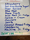 The Ice Cream Shoppe menu