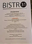 Bistro 31 menu