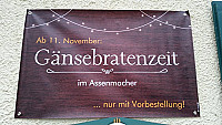 Assenmacher menu