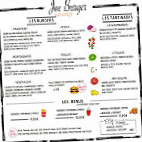 Joe Burger menu