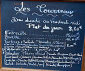 Les Courreaux menu
