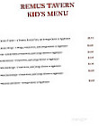 Remus Tavern menu