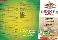 Indimex menu