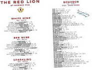 The Red Lion At Science Hill menu