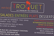 Le Troquet Du Marché menu