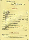 Pizzeria Capobianco menu