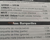 La Suze Kebab menu