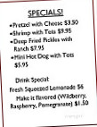 Cass River Grill menu