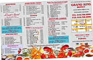 Grand King Buffet menu