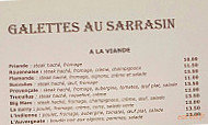 Cadet Rousselle menu