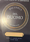 Pizzeria Del Duomo menu
