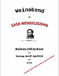 Casa Mendelssohn menu