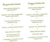 De Rietgaard menu