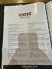 Uneke Lounge menu