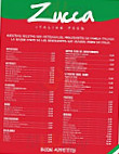 Zucca Italian FoodBarcelona menu