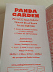 Panda Garden Chinese menu