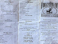 Forester Inn menu