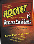Rocket Bowling Grill menu