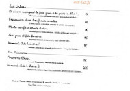 La Bartavelle menu