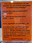 Hillcrest Grill menu