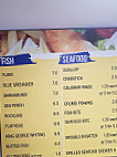 Blue Sea Fish & Chips Take Away menu