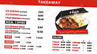 HAWA Charcoal Chicken menu