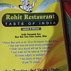 Rohit Restaurat menu