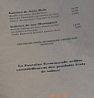 La Fontaine Gourmande menu