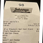 Johnny's Chophouse menu