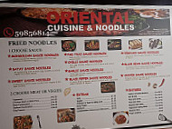 Oriental Cuisine & Noodles menu