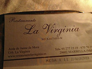 La Virginia menu