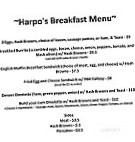 Harpo's Saloon menu