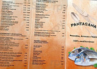 New Pantasana menu