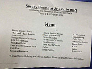 Jr's No 19 Bbq menu
