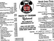 Main Street Tavern menu