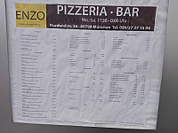 Pizzeria Bar Enzo menu