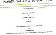 Côté Ardoise menu