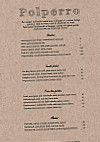 Polperro Bistro menu