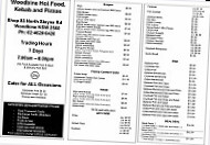 Woodbine Hot Food Pizza menu