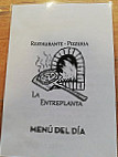 Pizzeria La Entreplanta menu